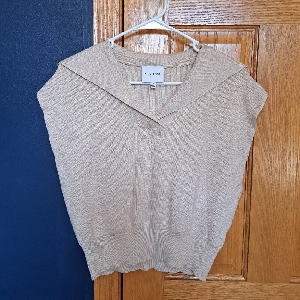 Pink Rose cream vest